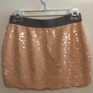 BCBG Max Azria Peach Sequin Mini Skirt